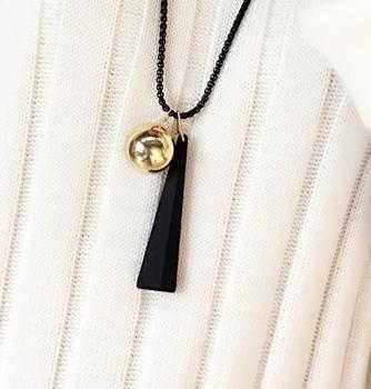 Free All-match Long Personality Sweater Chain Necklace-Pendant Necklaces-Kirijewels.com-Black & Gold-70cm-Kirijewels.com