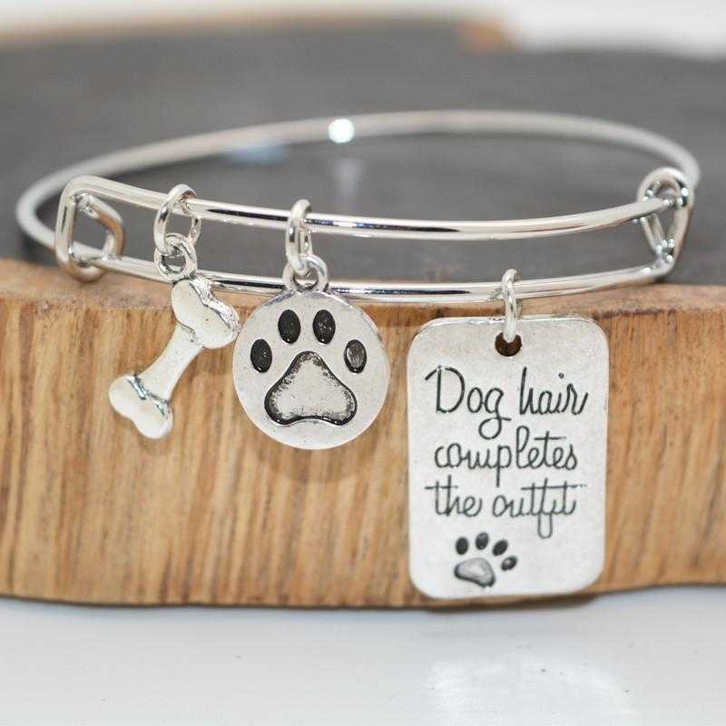 Free Dog Lover's Expandable Charm Bracelet-bangle-Kirijewels.com-White-Kirijewels.com