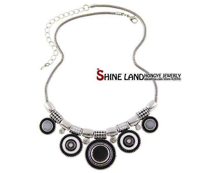 Free Ethnic Collares Statement Necklace-Choker Necklaces-Kirijewels.com-black-Kirijewels.com