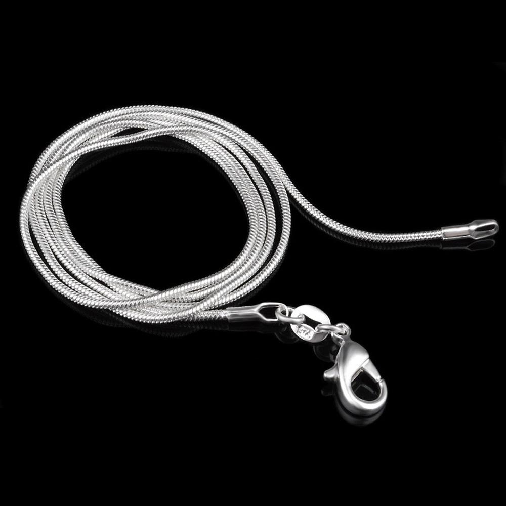 Luxury Charming Silver Plated Snake Chain Necklace-Chain Necklaces-Kirijewels.com-18 Inch-silver-Kirijewels.com