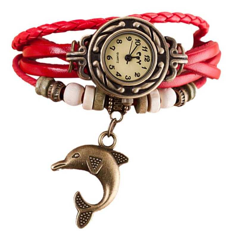 FREE Dolphin Bracelet Wrist Watch-Watch-Kirijewels.com-Red-Kirijewels.com