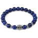 Owl Charm Natural Stone Beads Bracelet-Charm Bracelets-Kirijewels.com-lapis lazuli owl-Kirijewels.com