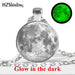 Handmade Glow In The Dark Full Moon Necklace - Kirijewels.com