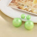 Free Brinco Double Side Pearl Earrings-Stud Earrings-Kirijewels.com-matt green-Kirijewels.com