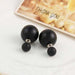Brinco Double Side Pearl Earrings-Stud Earrings-Kirijewels.com-matt black-Kirijewels.com
