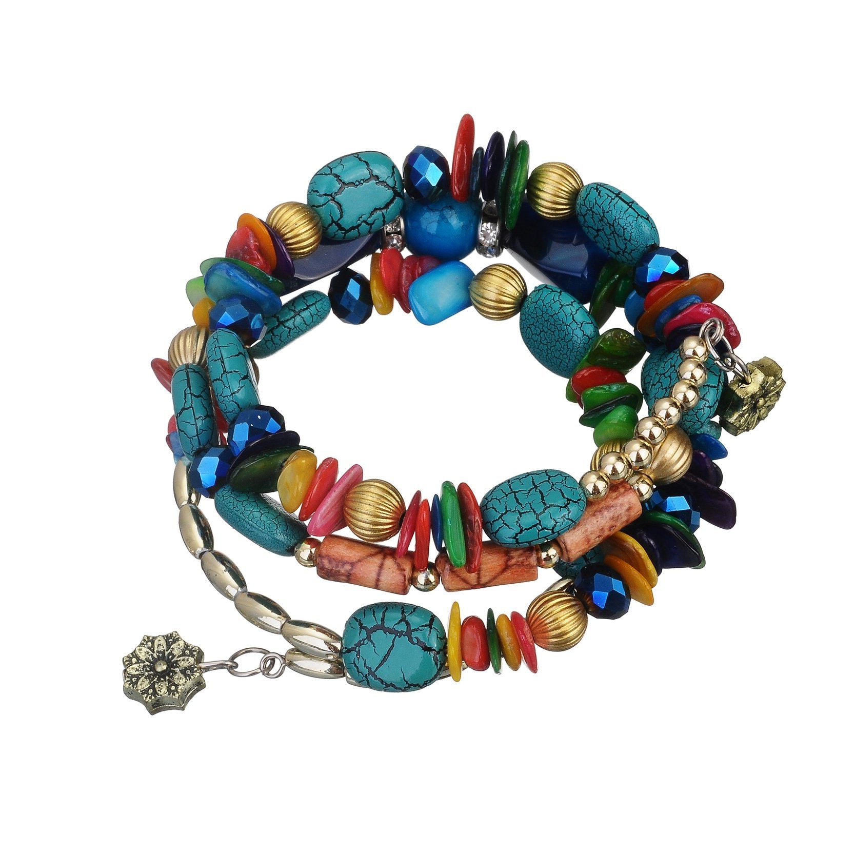 Handmade Crystal Nature Stone Bohemian Charm Bracelet — Kirijewels.com
