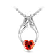 Crystal Angel Heart Wing Necklace-Necklace-Kirijewels.com-red-Kirijewels.com