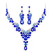 Indian Bridal Crystal Flower Jewelry Set - Kirijewels.com