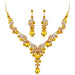 Indian Bridal Crystal Flower Jewelry Set - Kirijewels.com