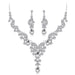 Indian Bridal Crystal Flower Jewelry Set - Kirijewels.com