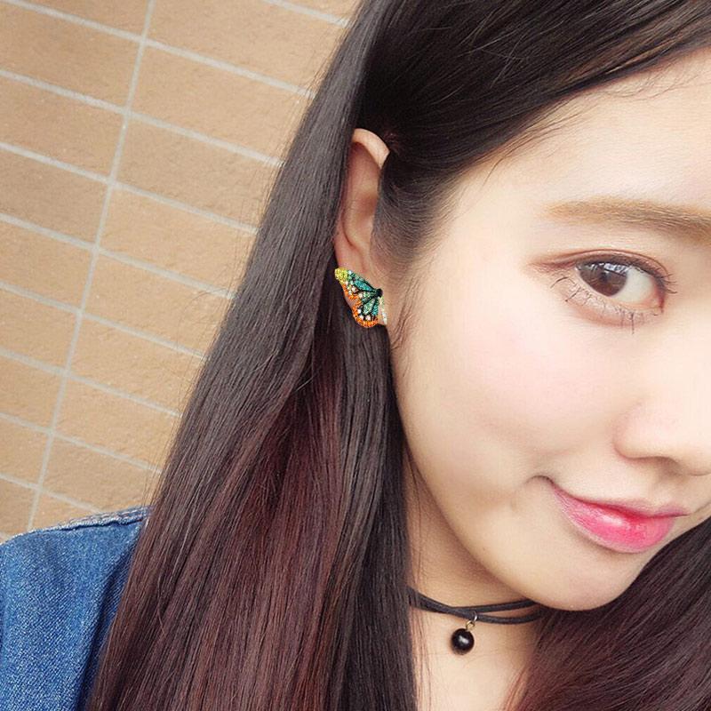 Personality Ear Nail Butterfly Earrings - Kirijewels.com