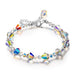 Square Crystals Adjustable Rainbow Charm Bracelet - Kirijewels.com