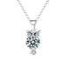 Zircon Crystal Heart Owl Necklace - Kirijewels.com