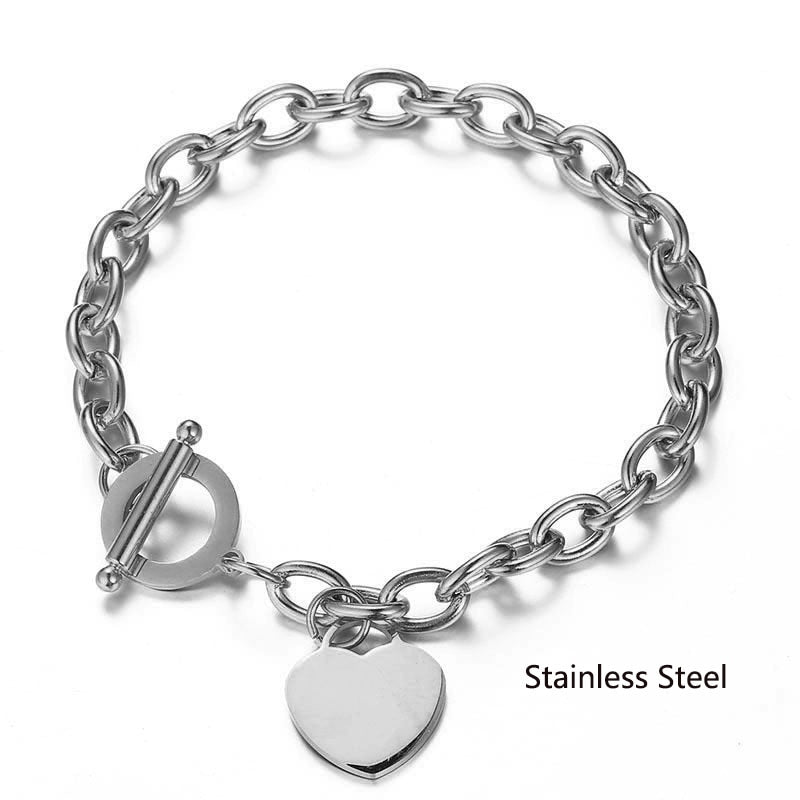 Bohemian Stainless Steel Toggle Clasp Bracelet
