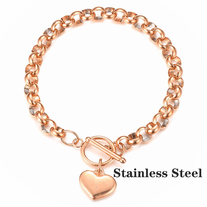 Bohemian Stainless Steel Toggle Clasp Bracelet