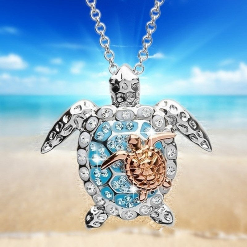 Goldie Charm Beach Turtle Necklace