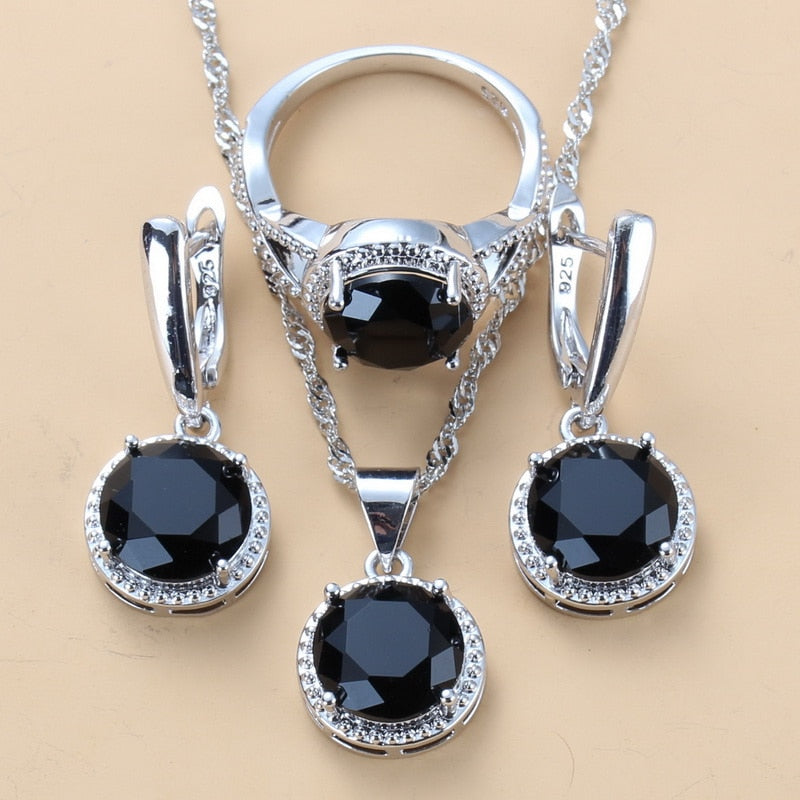 Zircon Crystal Wedding Jewelry Sets