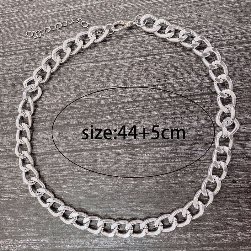 Thick Twisted Lock Choker Chain Necklace