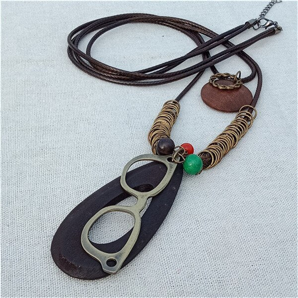 Olivia Handmade Leather Rope Chain Necklace