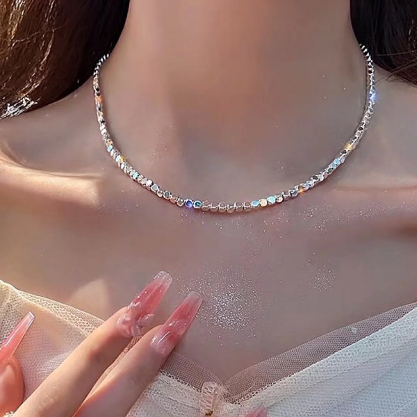 Sparkling Collar Choker Wedding Chain Necklace