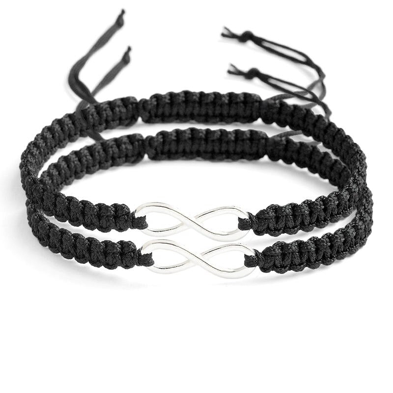 Rope Chain Infinity Braided Bracelet Set