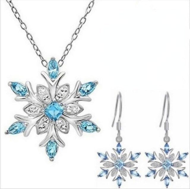 Valentine Cubic Zirconia Snowflake Jewelry Set