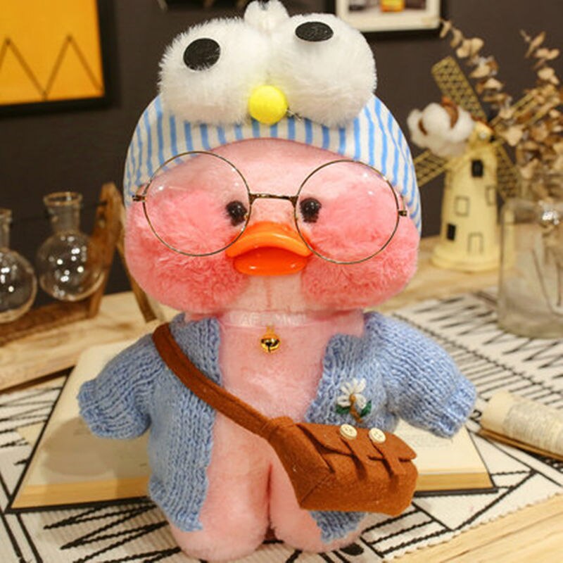 Plush Duck Stuffed Animal Hyaluronic Acid Lalafanfan Duck Clothes Accessor  J//i