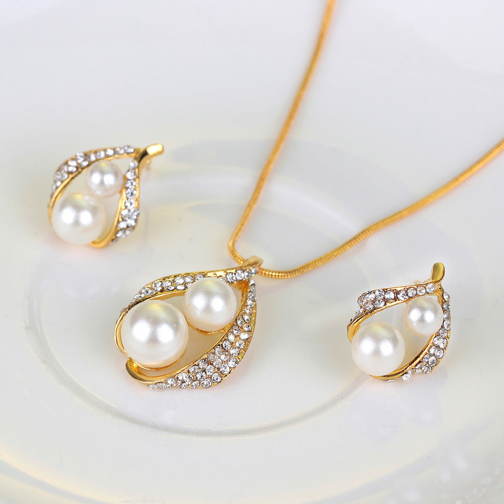 European and American Pearls Jewelry Set