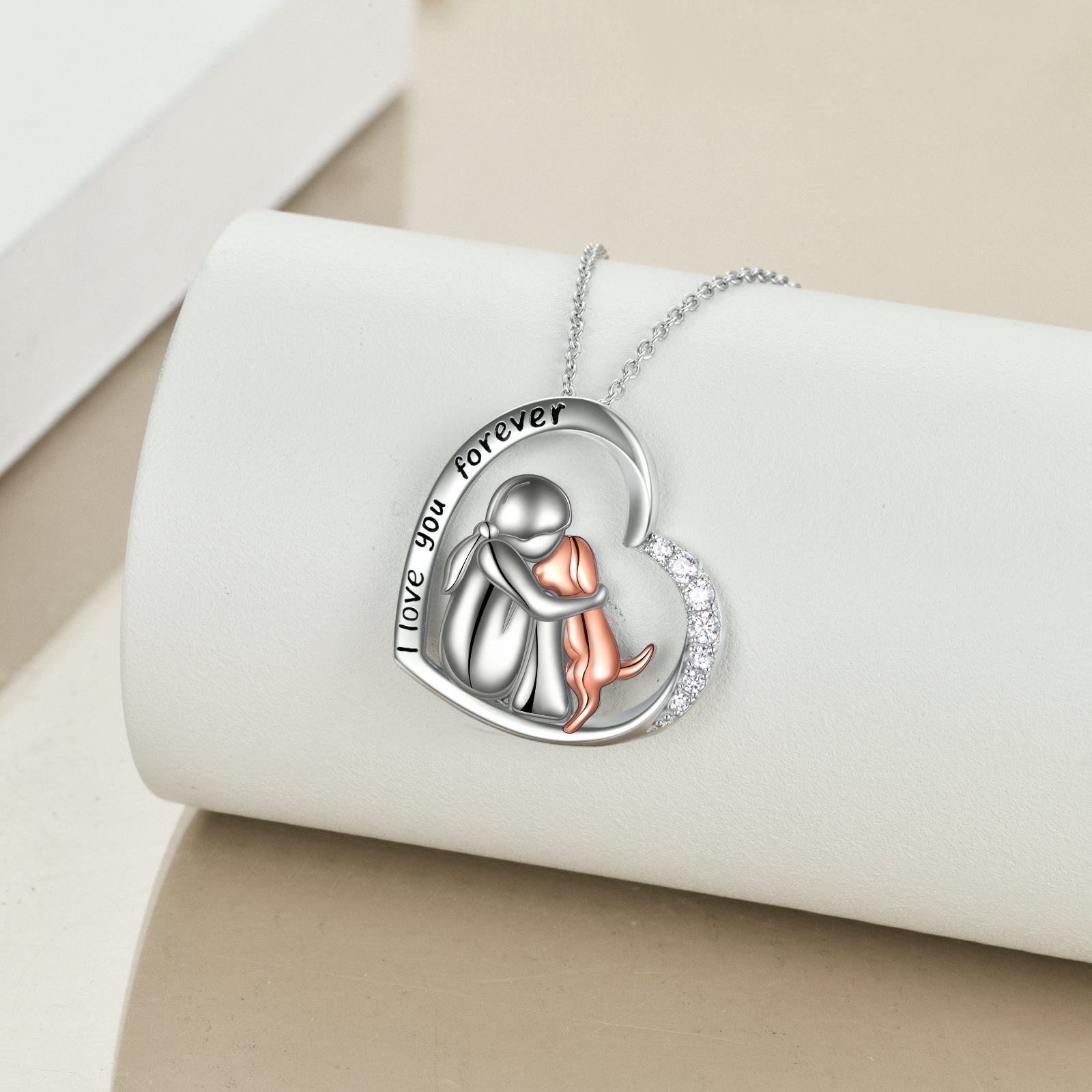 Sterling Silver Dog Lovers Memorial Necklace