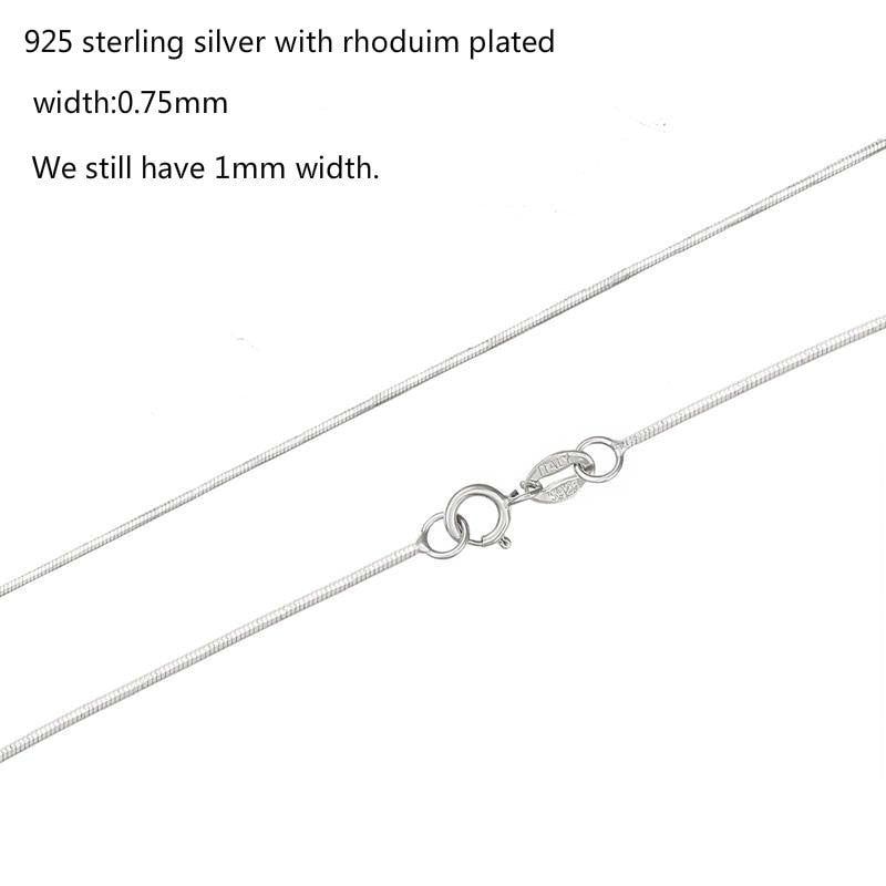 Amelia 925 Sterling Silver Octagon Snake Chain Necklace