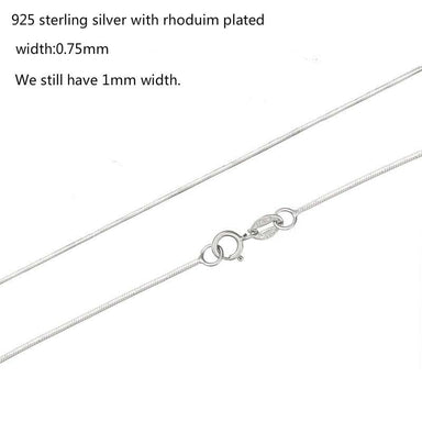 Italy Collier 925 Sterling Silver Snake Chain Necklace - Kirijewels.com