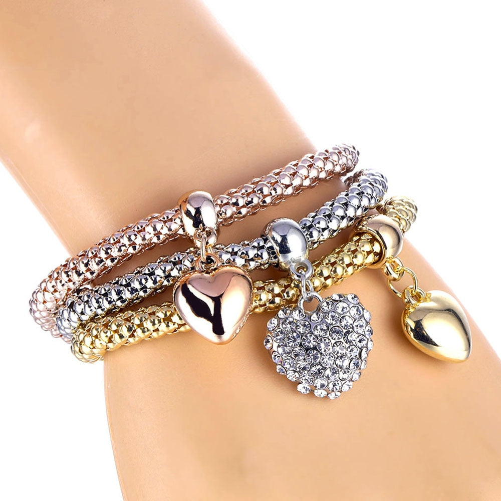 Rhinestone Owl Crystal Heart Elephant Bracelet