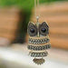 Ancient Bronze Big Eyes Owl Necklace-Chain Necklaces-Kirijewels.com-Black Eyes-Kirijewels.com