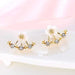 Free Flower Crystal Stud Earrings-Stud Earrings-Kirijewels.com-Rose gold-Kirijewels.com
