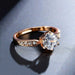 Sterling Silver Luxury Engagement Ring-Rings-Kirijewels.com-9-Rose Gold Plated-Kirijewels.com