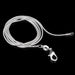 Luxury Charming Silver Plated Snake Chain Necklace-Chain Necklaces-Kirijewels.com-16 Inch-silver-Kirijewels.com