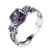 Sterling Silver Purple Zircon Claw Ring-Rings-Kirijewels.com-7-Purple-Kirijewels.com