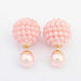 Double Side Imitation Pearl Fashion Earrings-Stud Earrings-Kirijewels.com-pink-Kirijewels.com
