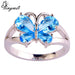 Triple A Silver Butterfly Ring-Rings-Kirijewels.com-10-Blue-Kirijewels.com