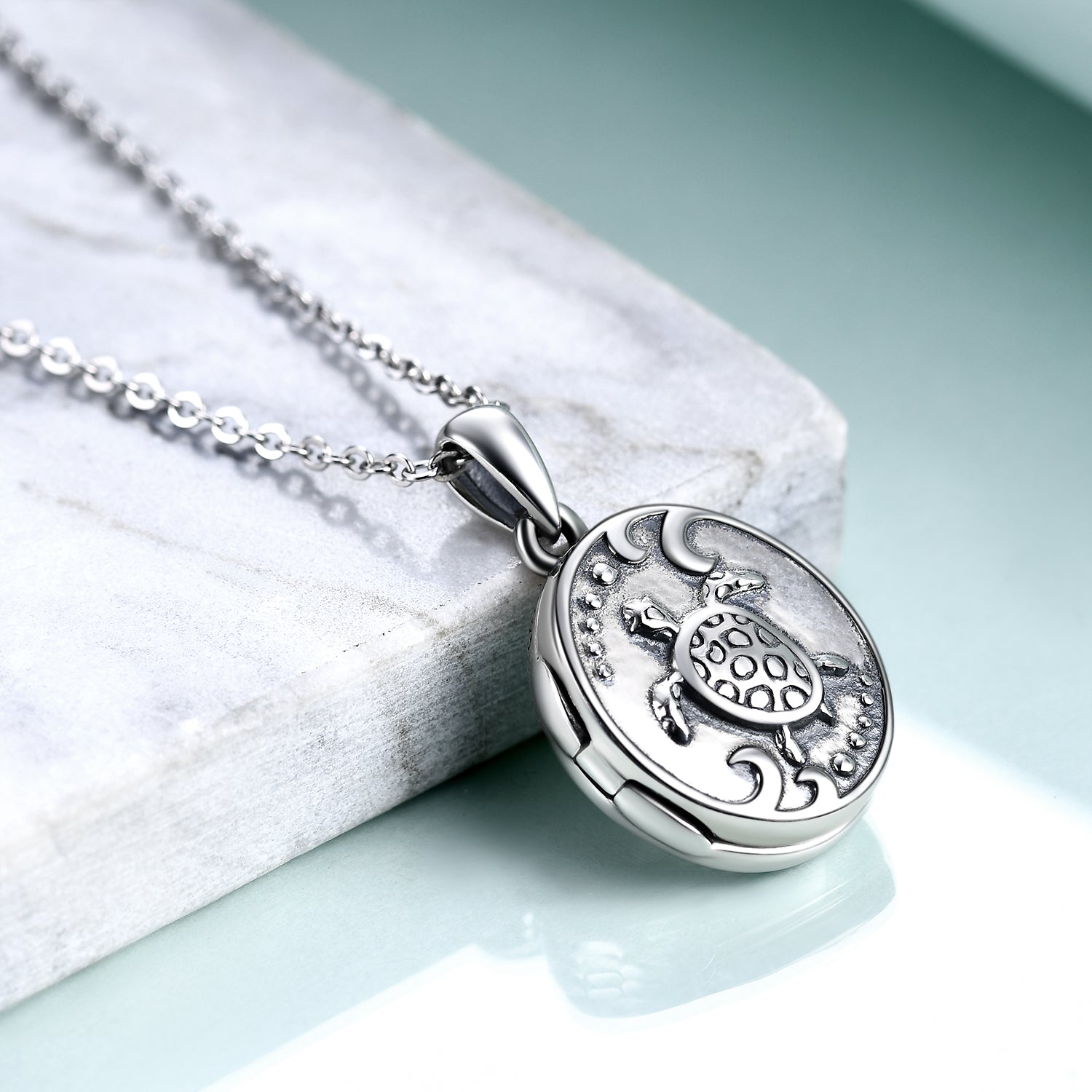 Turtle Locket Sterling Silver Sea Turtle Locket Necklace — Kirijewels.com