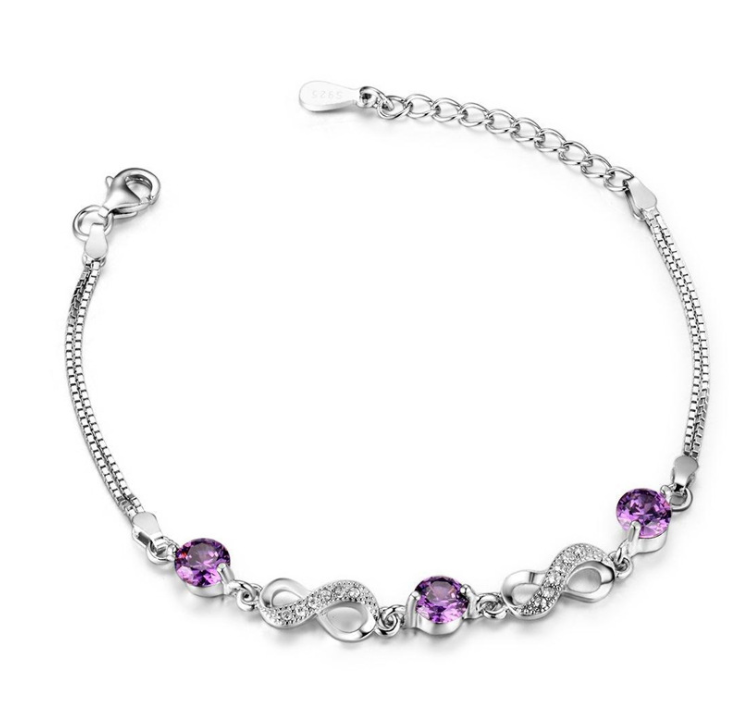 Diamond Crystal S925 Sterling Silver Bracelet