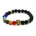 Black Lava Healing Yoga Bracelet-Charm Bracelets-Kirijewels.com-Multi-Kirijewels.com