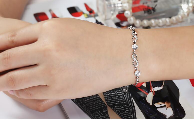 Diamond Crystal S925 Sterling Silver Bracelet