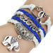 dark blue & white