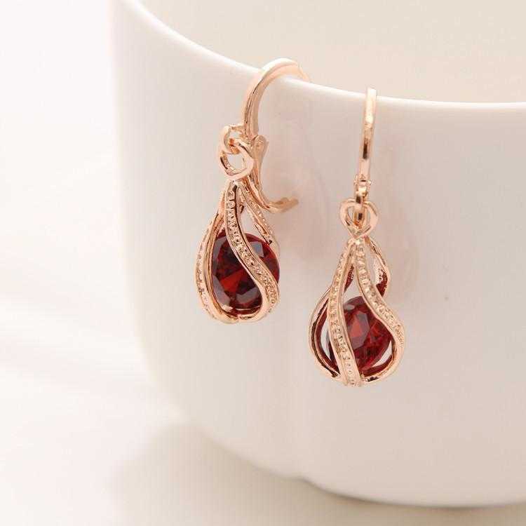 Dangle Romantic Crystal Drop Earrings-Drop Earrings-Kirijewels.com-Kirijewels.com