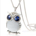 Free Crystal Owl Necklace-Necklace-Kirijewels.com-Silver Opal-Kirijewels.com