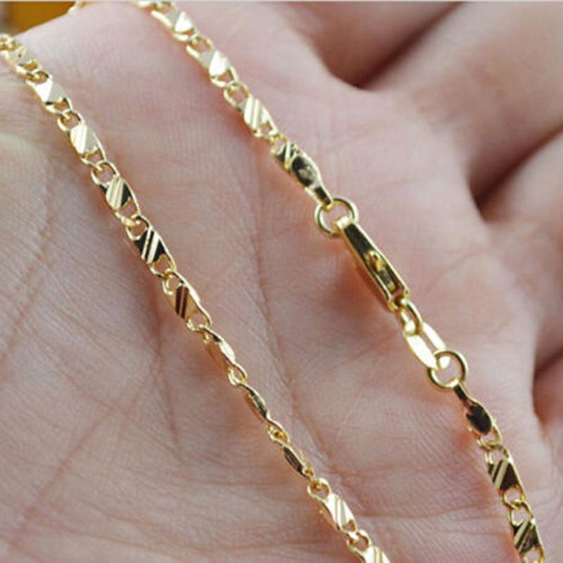 Slim Box Gold Plated Chain Necklace-Chain Necklaces-Kirijewels.com-30inch-Gold-Kirijewels.com