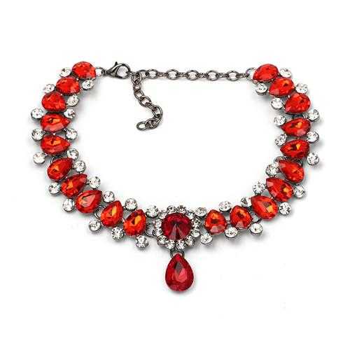 Free Water Drop Maxi choker Necklace-Choker Necklaces-Kirijewels.com-red-Kirijewels.com
