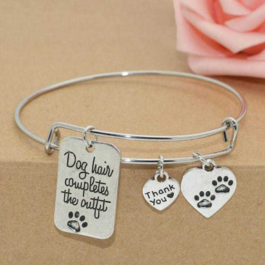 Free Dog Lover's Expandable Charm Bracelet-bangle-Kirijewels.com-Antique Silver Plated-Kirijewels.com