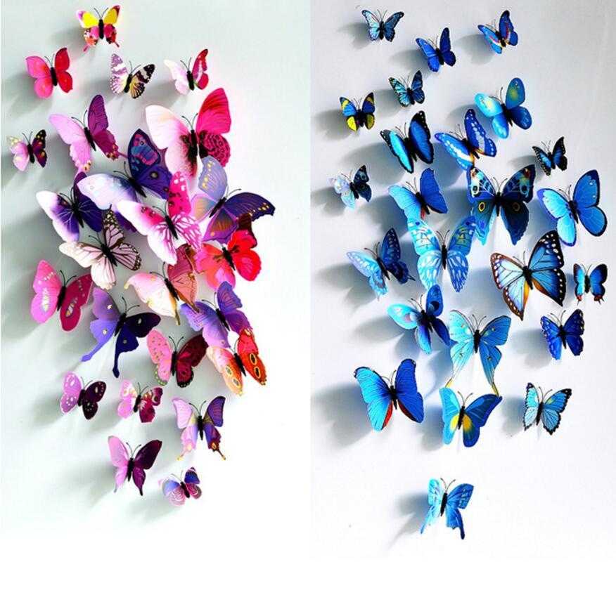 Free Butterfly Wall Decor Stickers-Wall Stickers-Kirijewels.com-light pink-Kirijewels.com